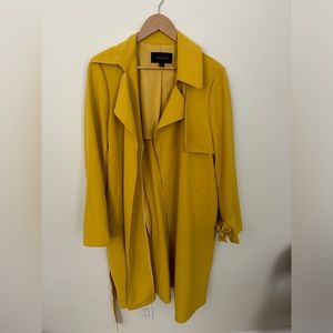 💛 Anne Taylor Summer Yellow Trench Coat – Size Large 💛